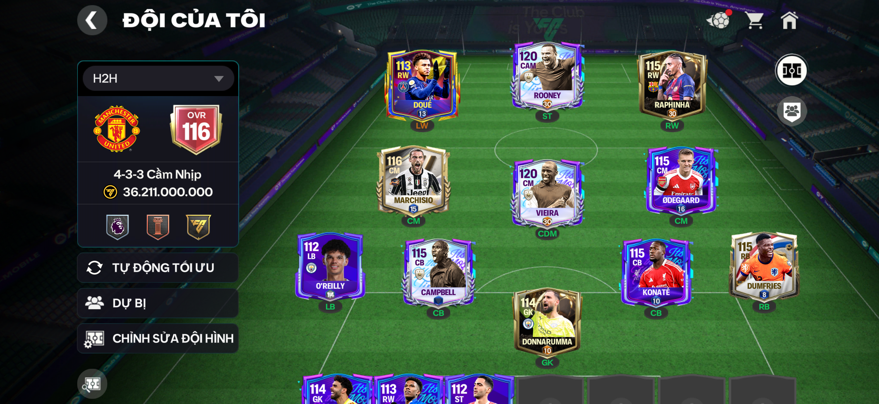 Ovr 116 , nhiều cầu thủ ngon + bán được , rank cao , dư hơn 9k điểm hp