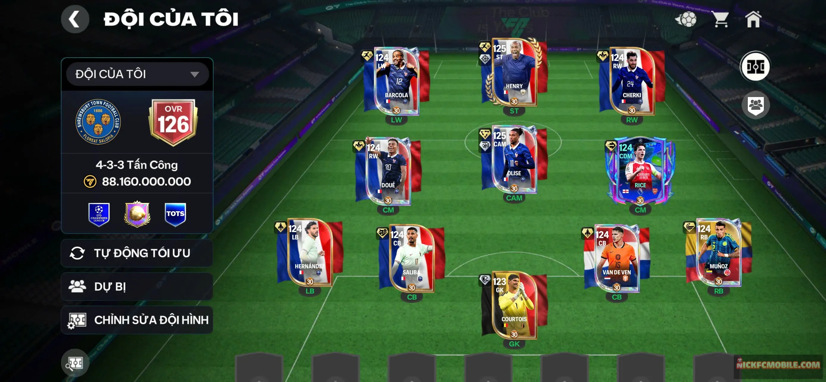 7 HÀNG PHÁP, CÓ HENRY 125, 4K8 HHTH, 270 HHSK RANK 10 SAO, CẦU DỰ BỊ MẠNH GIÁ IB KHAM KHẢO