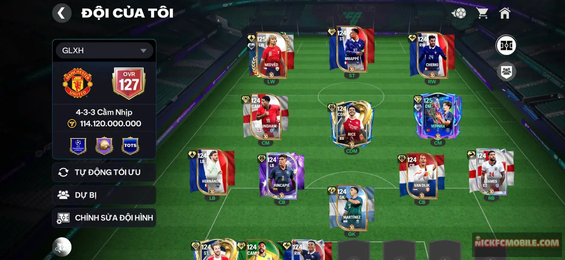 Ovr 127, 2 cầu thủ 120, 12 cầu thủ 119, raul chữ kí, dư nhiều thăng hạng, thăng hạng khó kiếm hơn 18k , rank cao ovr cao leo 50 sao cho ae đam mê