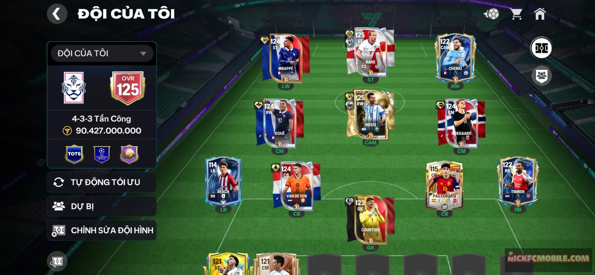 OVR125...mesi120+herikane120+m3p+doue+các ct có playstyle ngonn