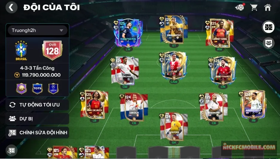 ĐH 119B OVR 128 10 CON 120 Garena SĐT CHỜ ĐỔI 8/8