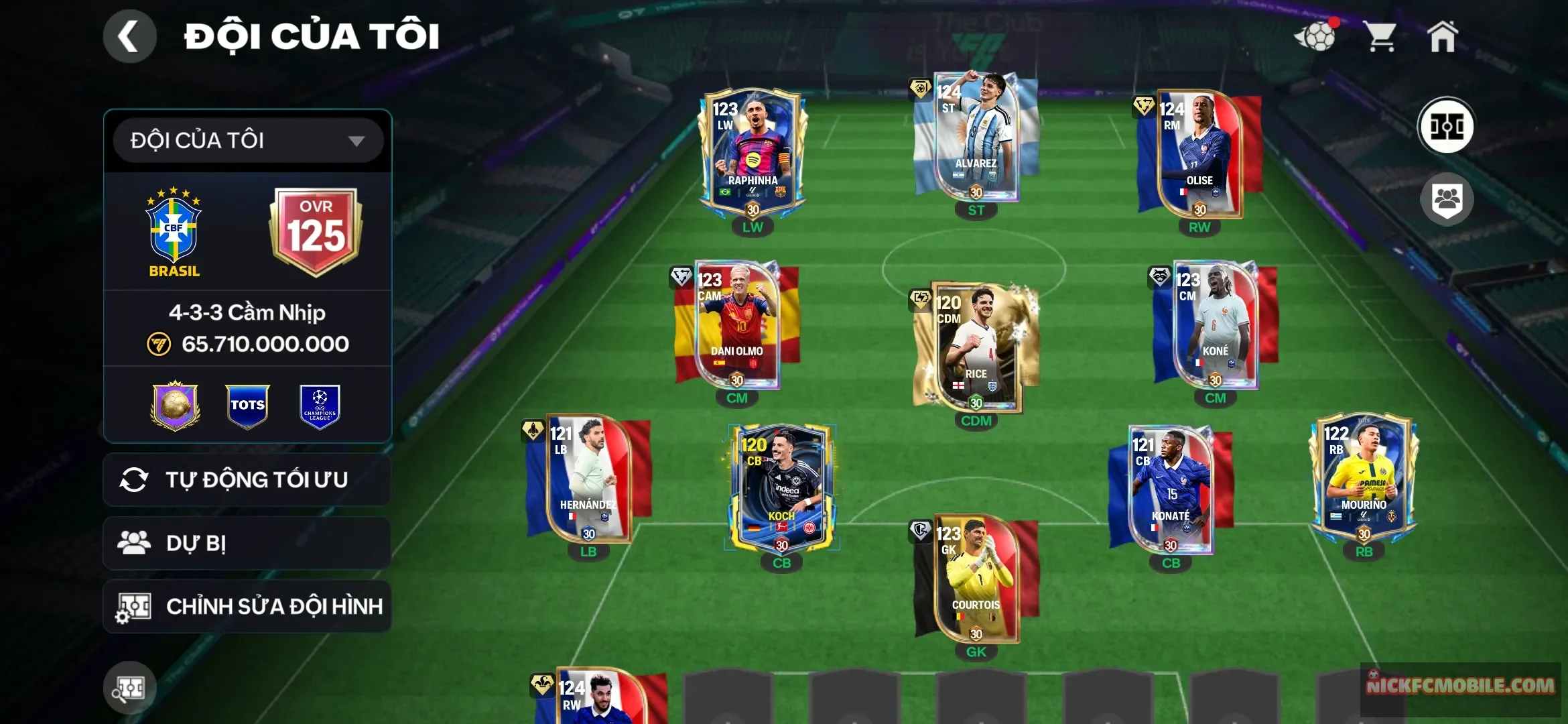 Ovr 125 nhiều dự bị rank và nv 20k gem vẫn còn cho ae cày chay