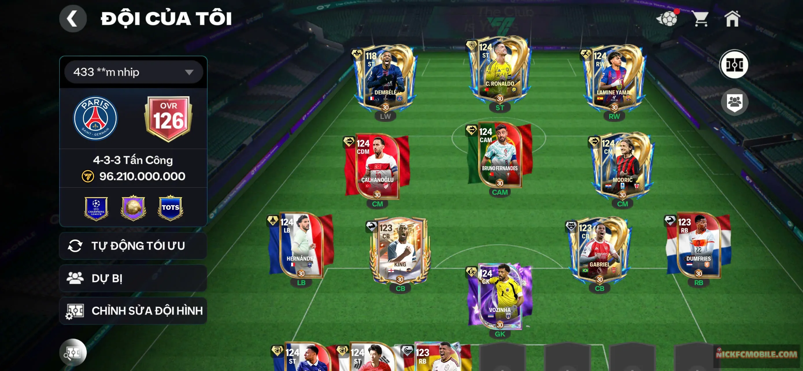 Ms372 Ovr 126 có bộ 3 Utots hàng công đẹp, rank siêu sao 40 sao siêu bá