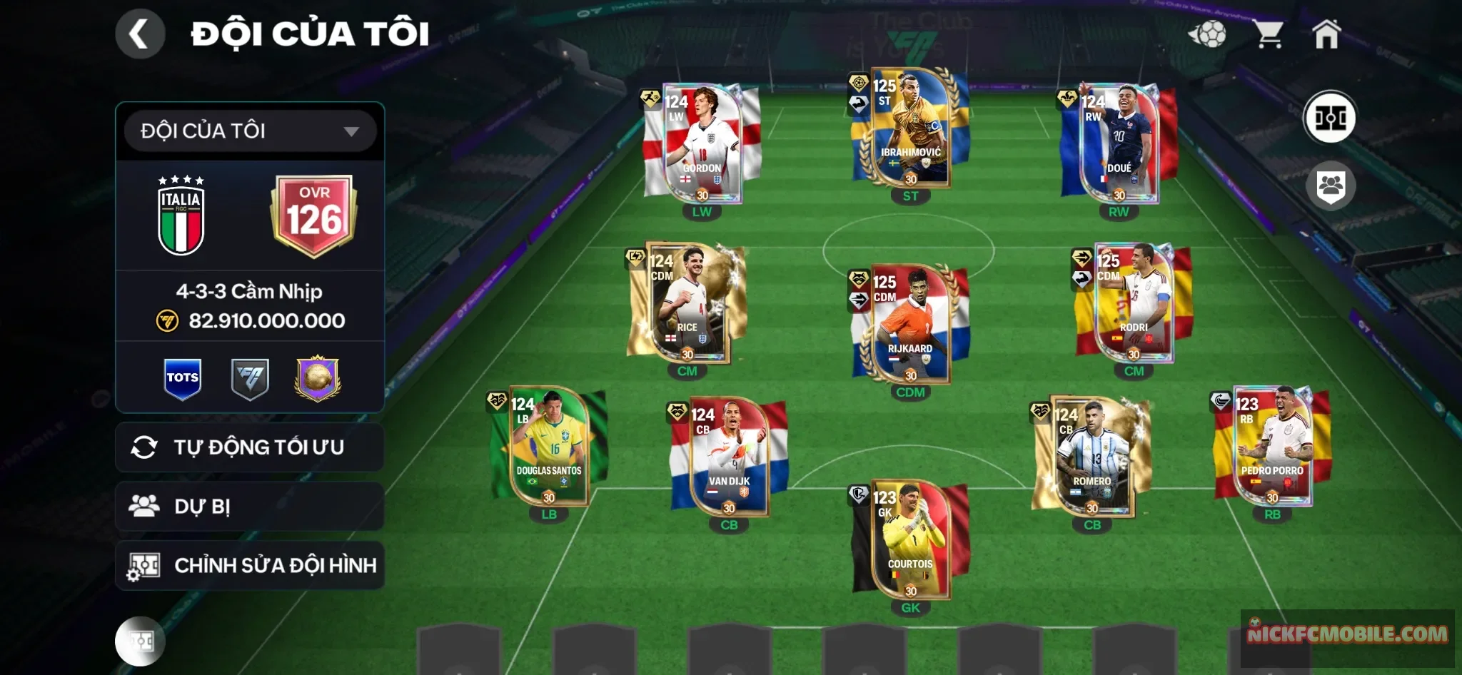 ovr 126 3 cầu thủ 120 6 cầu thủ 119 đội hình ngon mua về là đá sắp nhận quà reset rank còn 29 lượt nữa nổ pool A ra 118+