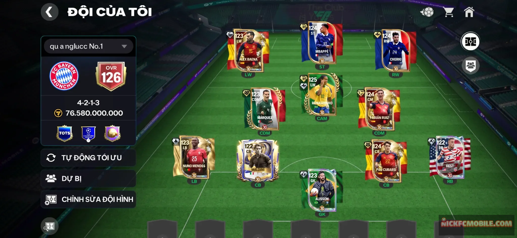 ovr 126 rô vẩu 120 siêu ngon 5 con 119 rank full siêu sao sắp nhận quà reset rank dư hơn 1b4 coin đội hình cứng đá ổn áp