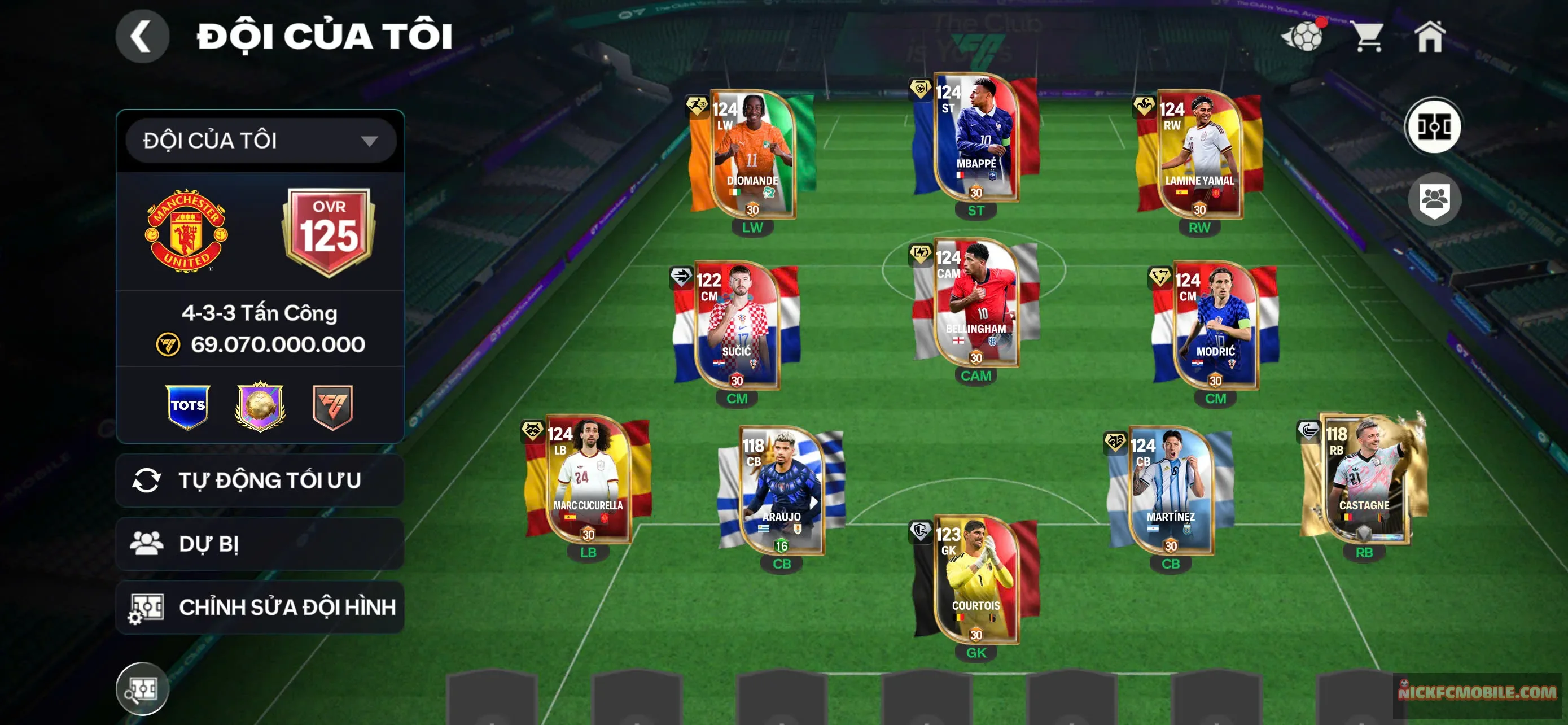 Ms382 Ovr 125 nhiều cầu thủ xịn cho ae trải nghiệm
