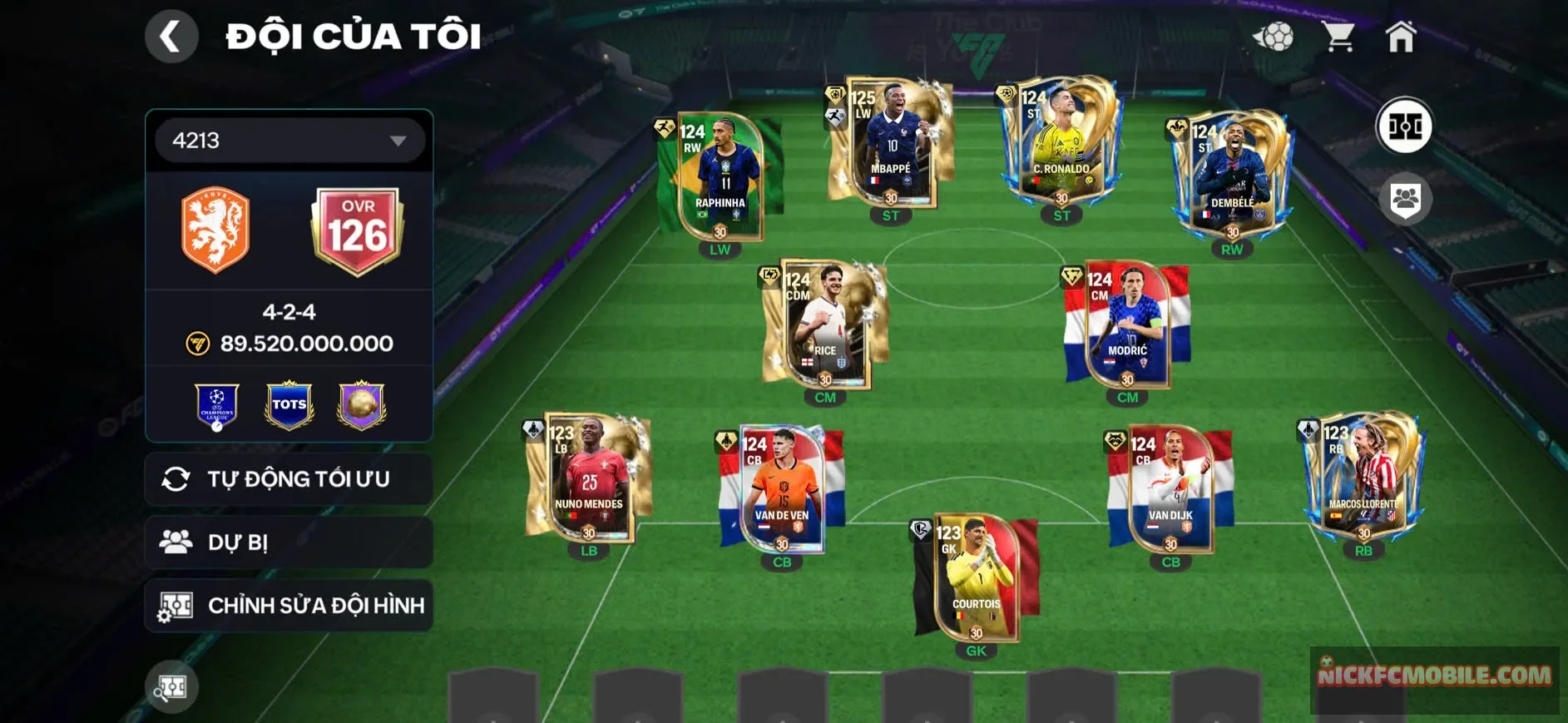 ACC OVR 126+, M3P OVR 125 + RÔ+ DEM, 7 CẦU THỦ 119, 3 CẦU THỦ 118 NGON, DƯ 2K6 THĂNG HẠNG, ACC KHOẺ LEO 10 SAO NHẬN GEMS OKE