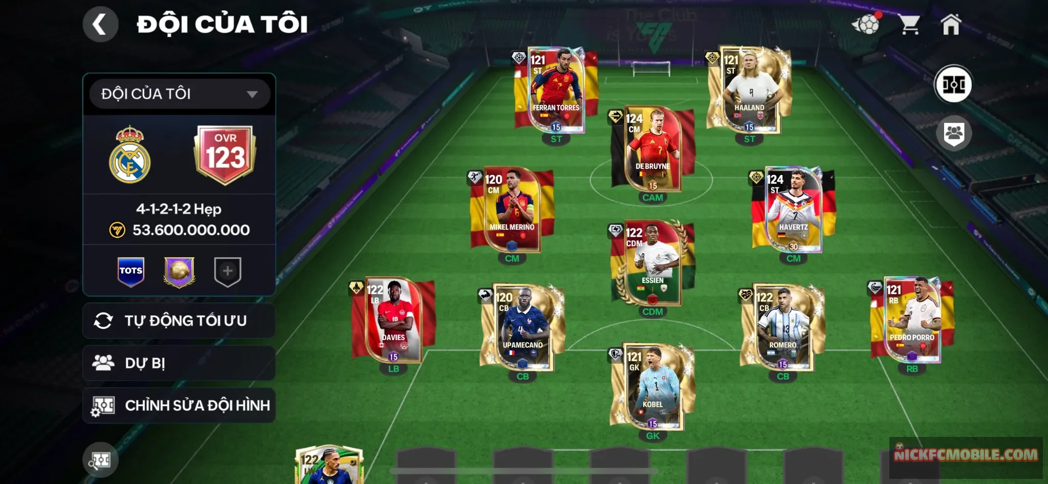 Ovr123 - khung đẹp full playstyle mới - 6 cầu 119 + 5 cầu 118