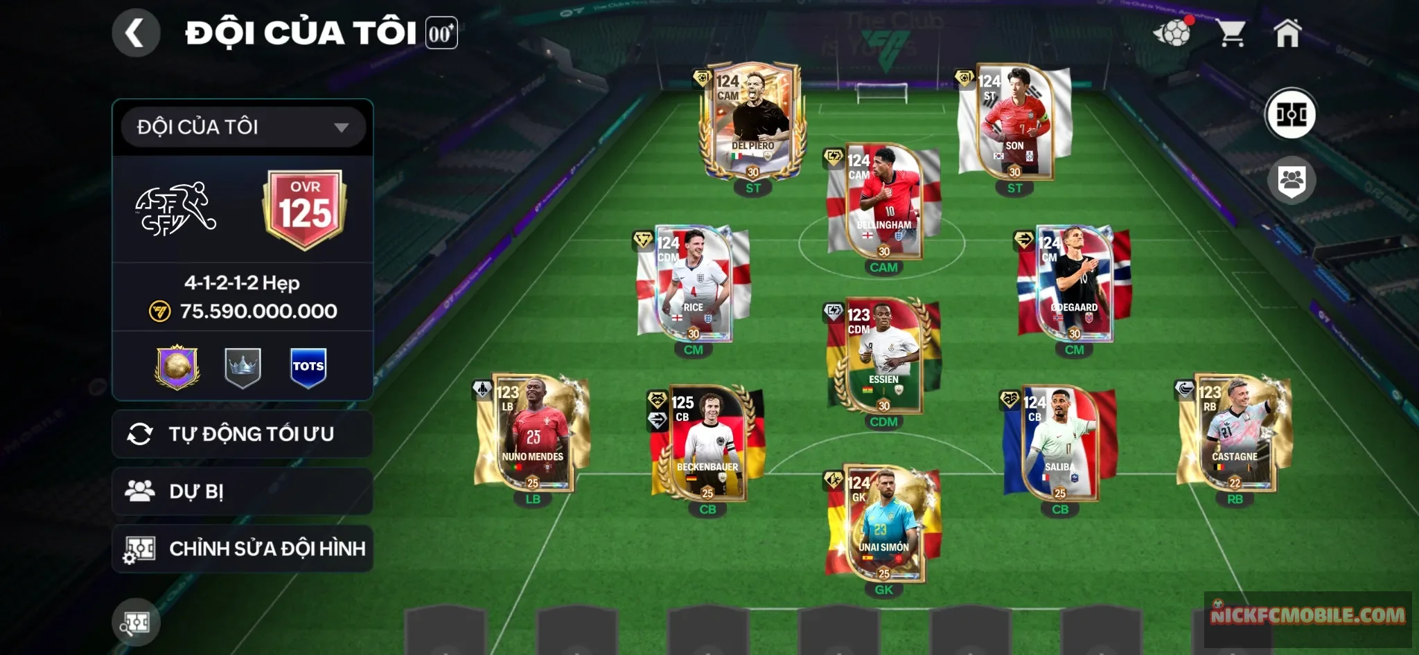 OVR 125 ĐỘI HÌNH NGON CHO AE VỀ LEO RANK 1 CON 120 7 CON 119 3 CON 118 NGON CÔNG HAY THỦ CỨNG