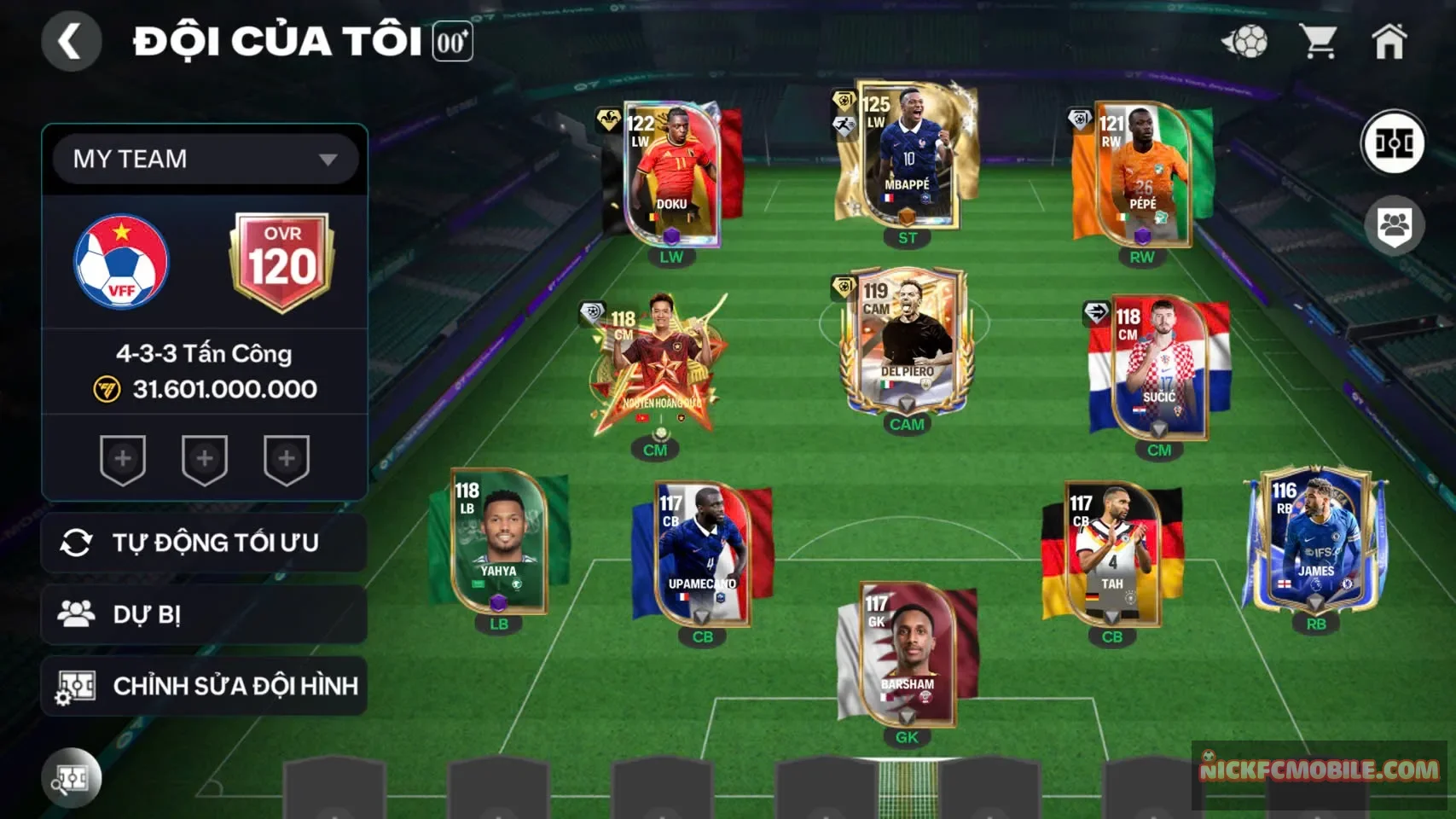 Acc ovr120 có m3p siêu hot cùng nhiều cthu có playstyle