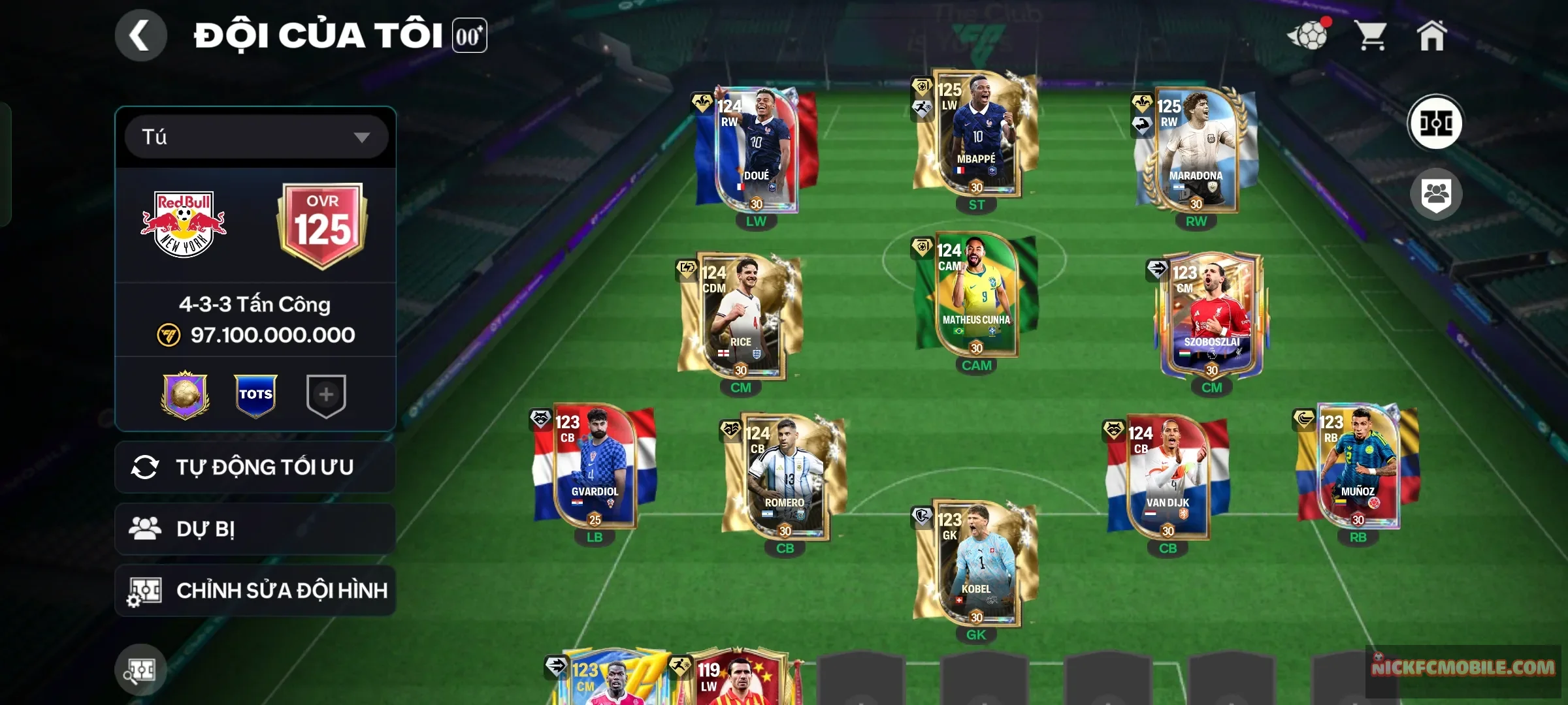 Đh khung đẹp 2 cầu thủ 120 , có mbappe và maradona , dư gần 10k mảnh còn 3 rank chưa lên ss về ae cày thêm