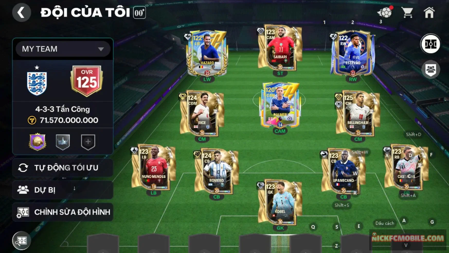 Acc ovr 125 cậu bell 120 cùng đồng bọn...