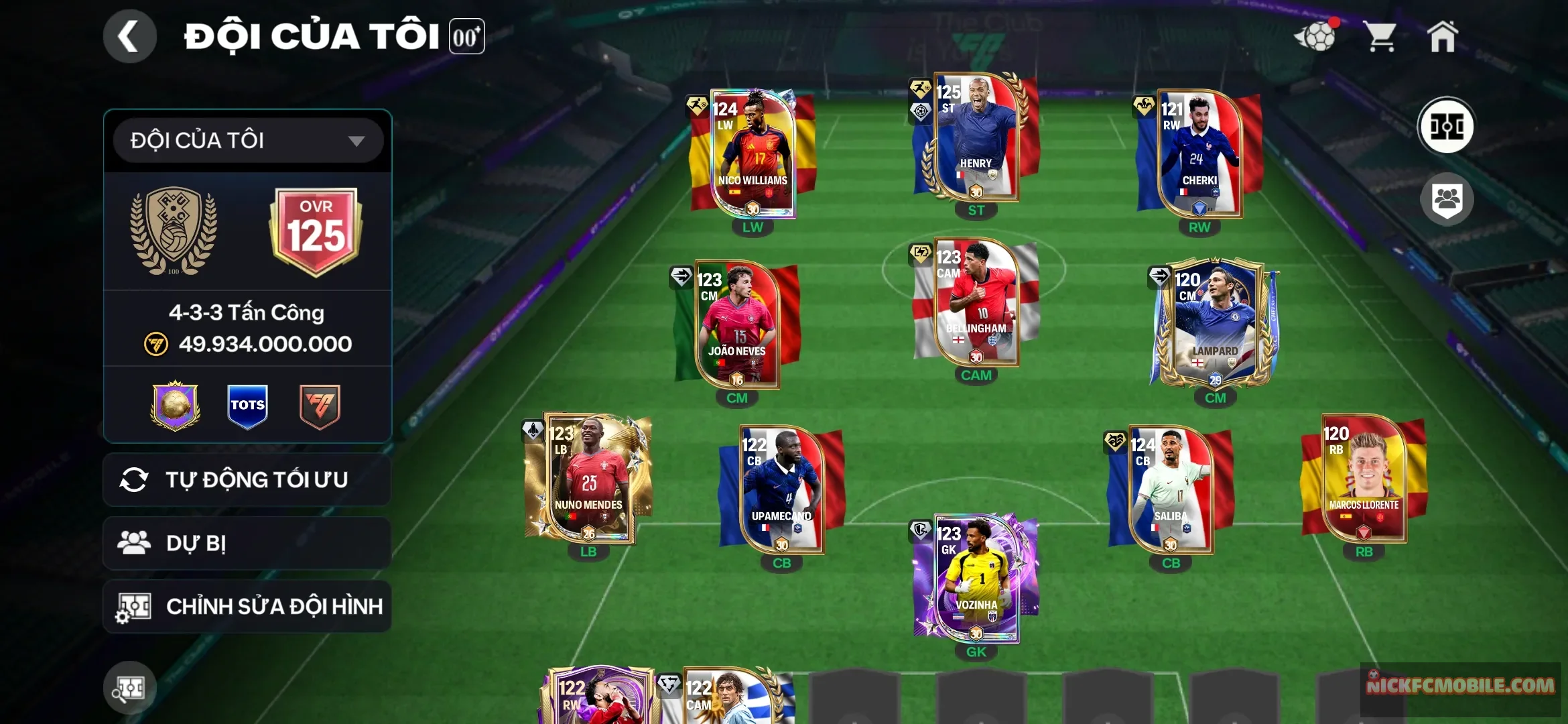 Ovr 125 đầu tàu có henry và nhiều siêu sao cho anh em cày chay