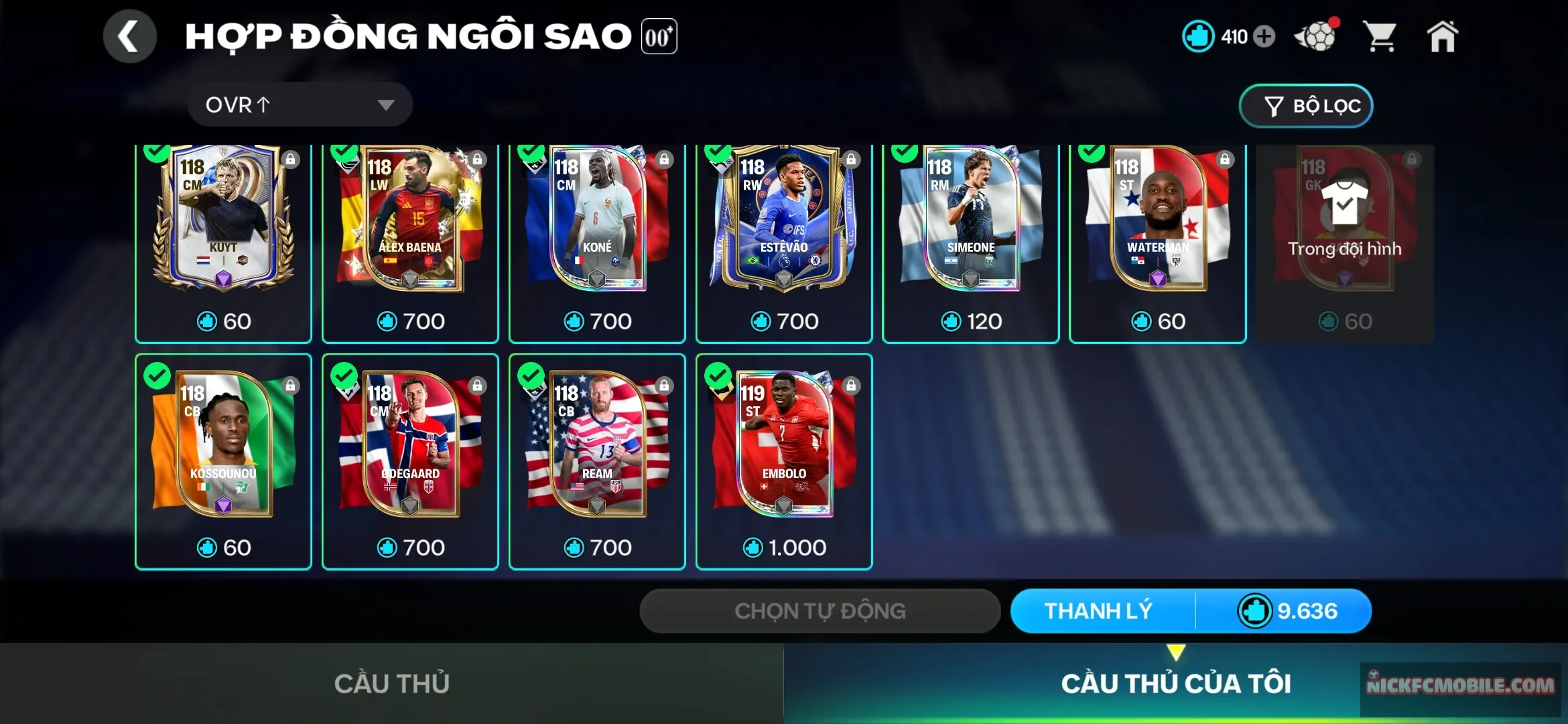 Reg 10k mảnh cho ae buill đội hình rank vẫn còn zin