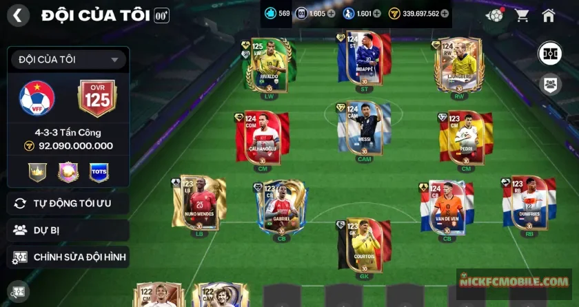 Ovr 125, 569 mảnh, 1601 hhth