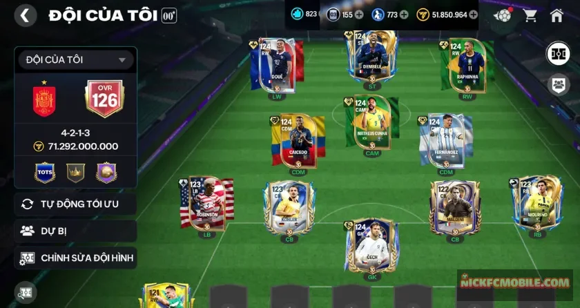 Ovr 126, 823 mảnh, 773 hhth