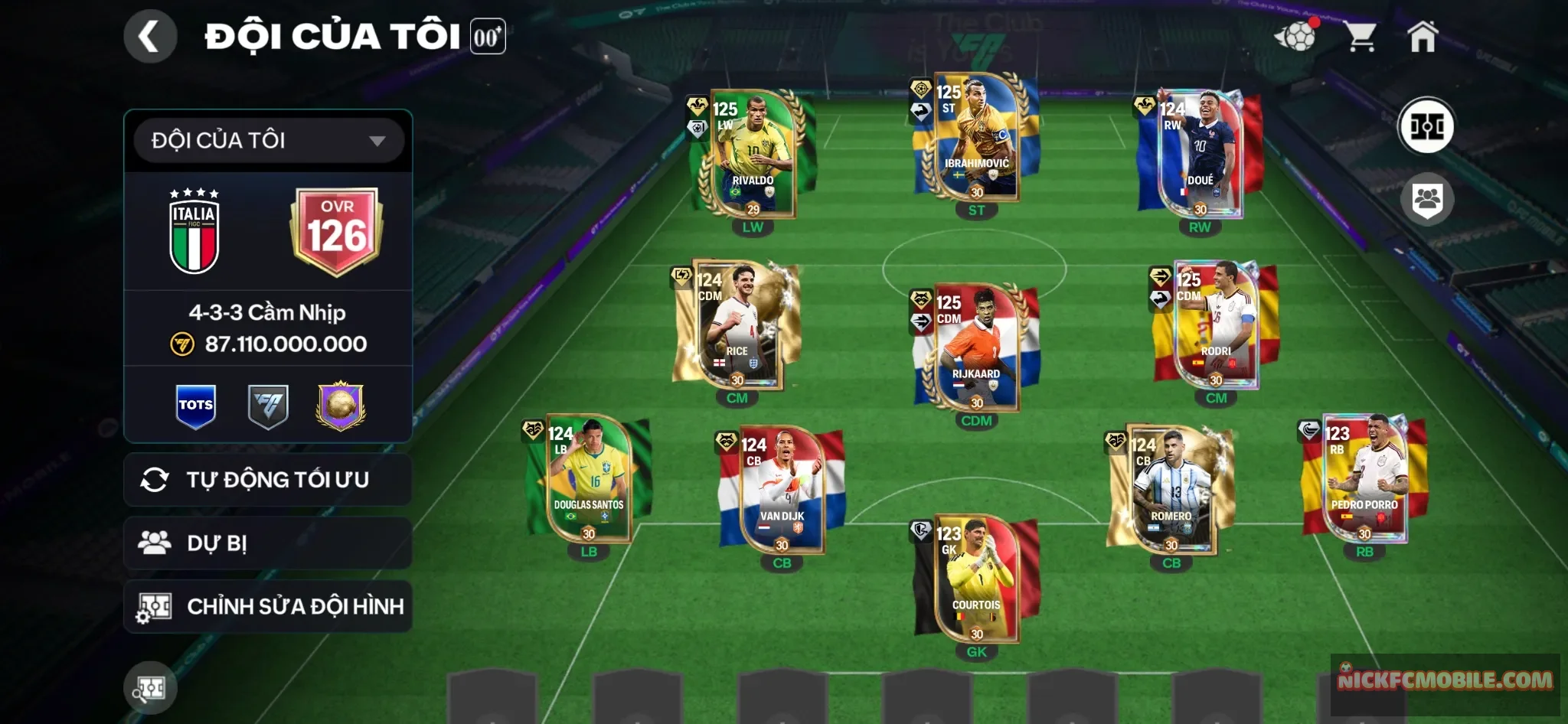 4 Con 120 top game ibra+rivaldo+rijkaard+rodri acc khoẻ rank chưa cày  cho ae về leo lấy gem mở pack thăng hạng,...