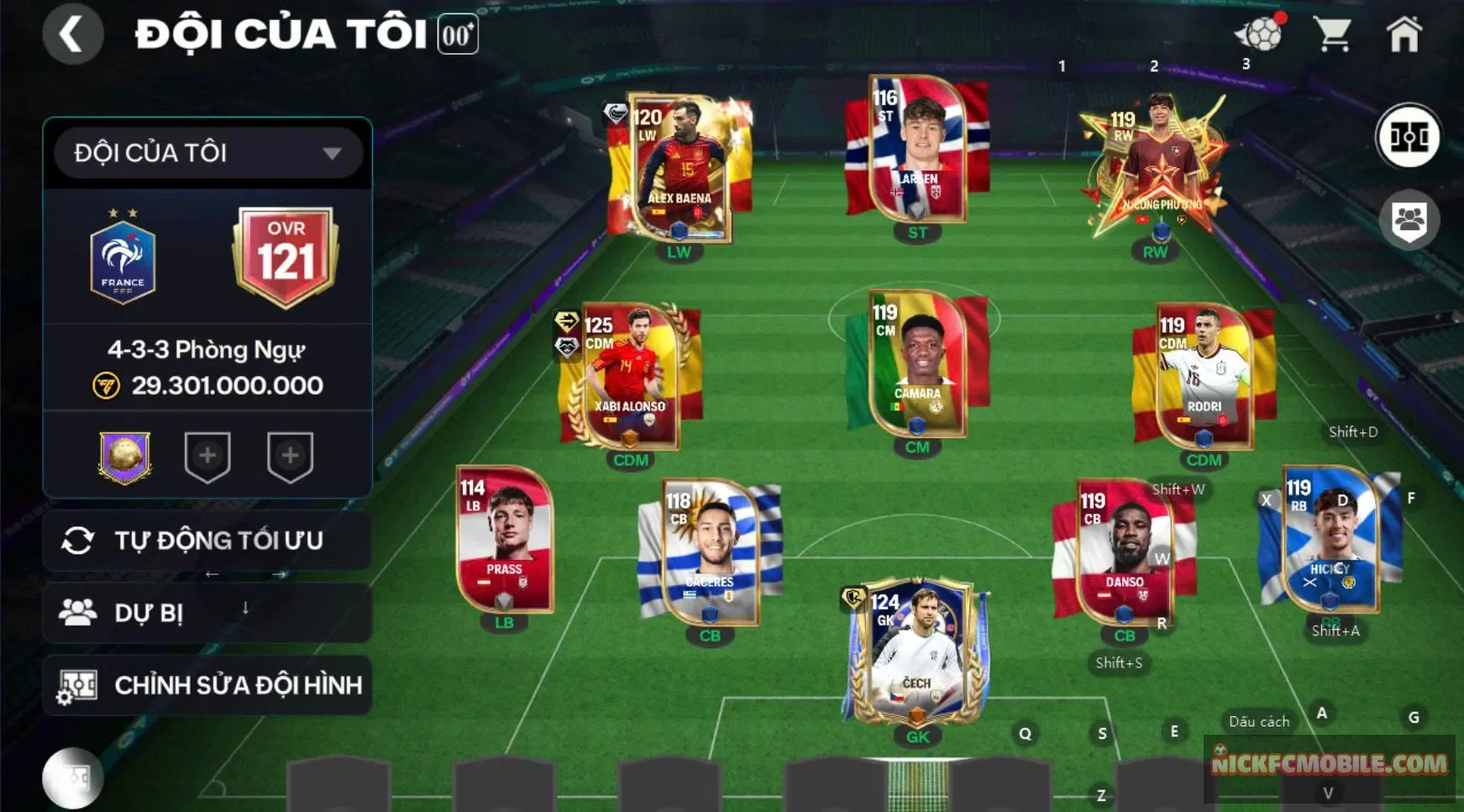 Acc Xabi 120 kẹp Cech 119 siêu đẹp ovr 121