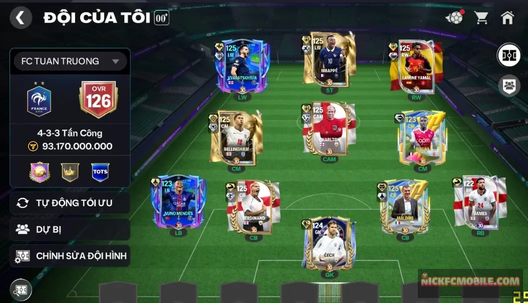 S4 - ĐH 93B 7 CON 120 + 15K ĐIỂM SS ĐỔI CẦU THỦ Garena TTT