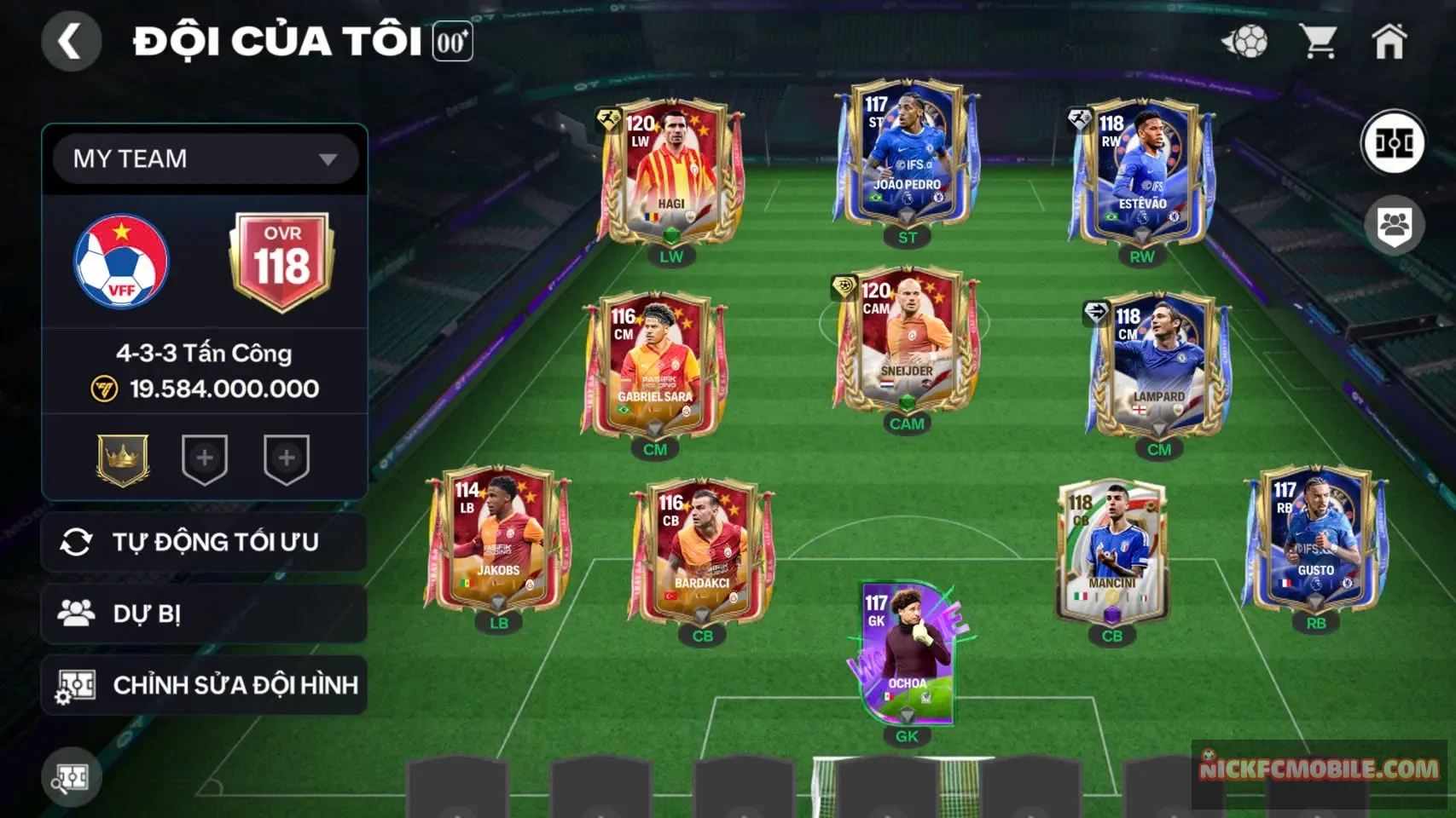 Acc ovr 118 có 2cthu119 2cthu118 mùa mới cho ae