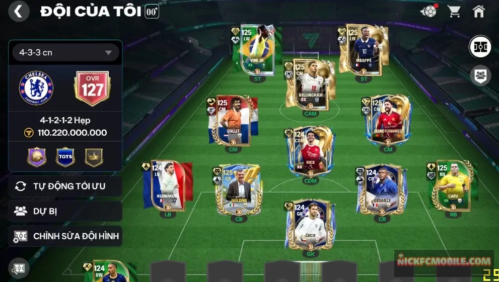 S12 - ĐH 110B 7 CON 120 + 6B COIN Garena TTT