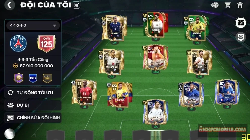 S14 - ĐH 87B 4 CON 120 + 13K8 ĐIỂM SS ĐỔI CẦU THỦ  Garena TTT