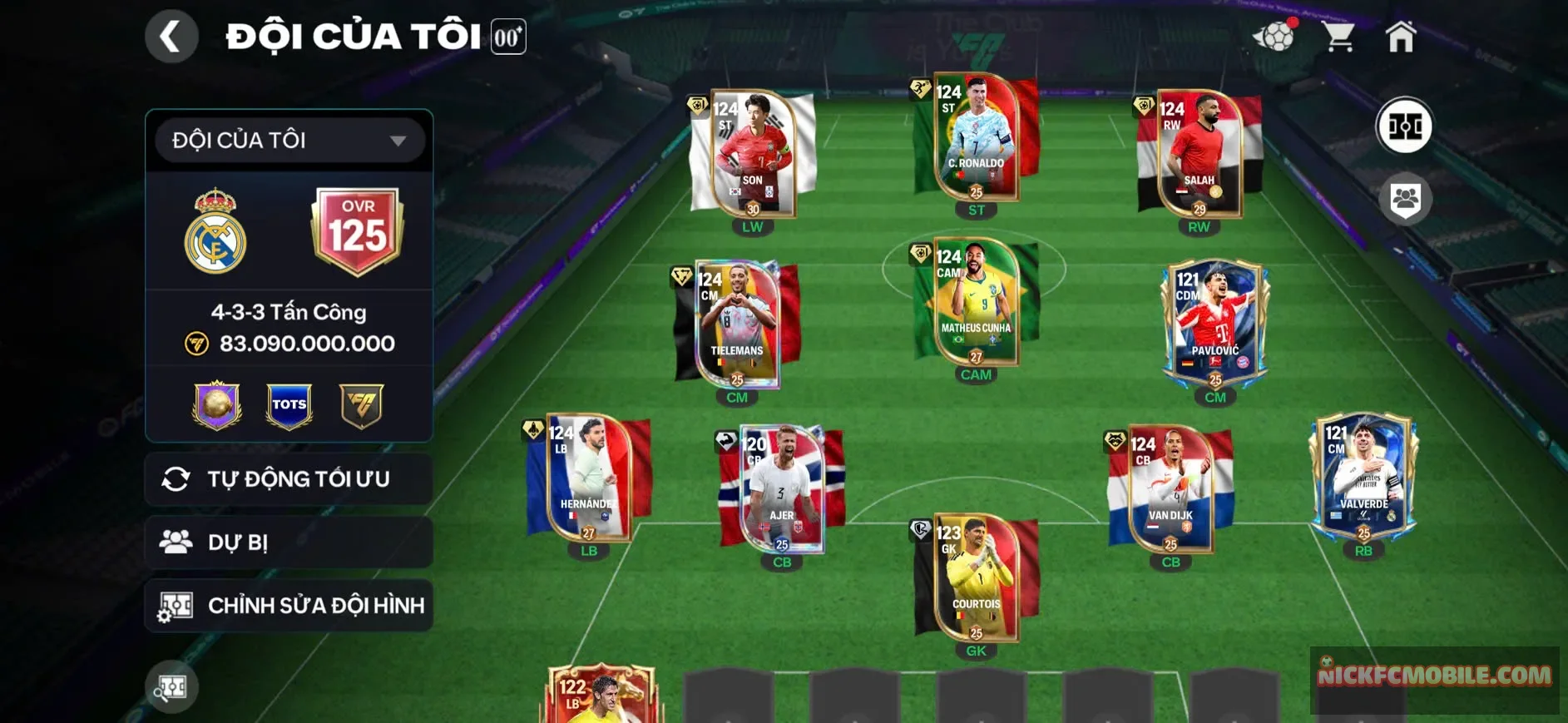 ACC OVR 125+, RÔ+SON, 7 CẦU THỦ 119, 3 CẦU THỦ 118, DƯ 2K MẢNH ĐÁ RANK LÁT LẤY 2K MẢNH DC CON 119 nữa