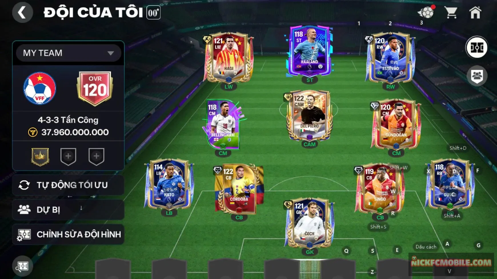 Acc 3 cthu 119 hot (del pero, cech, hagi), dư 23k gems