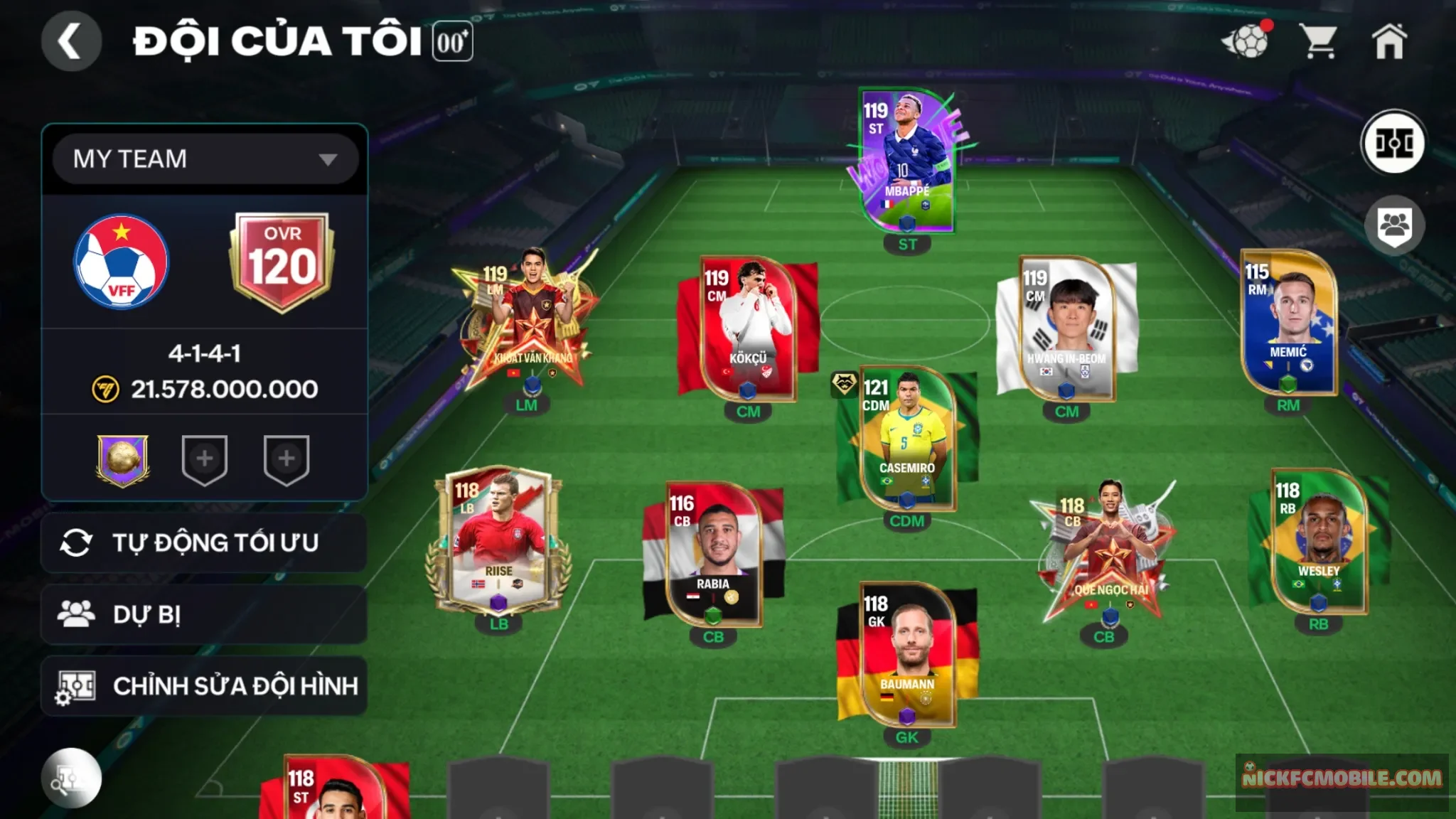 Acc ovr120 có casemiro