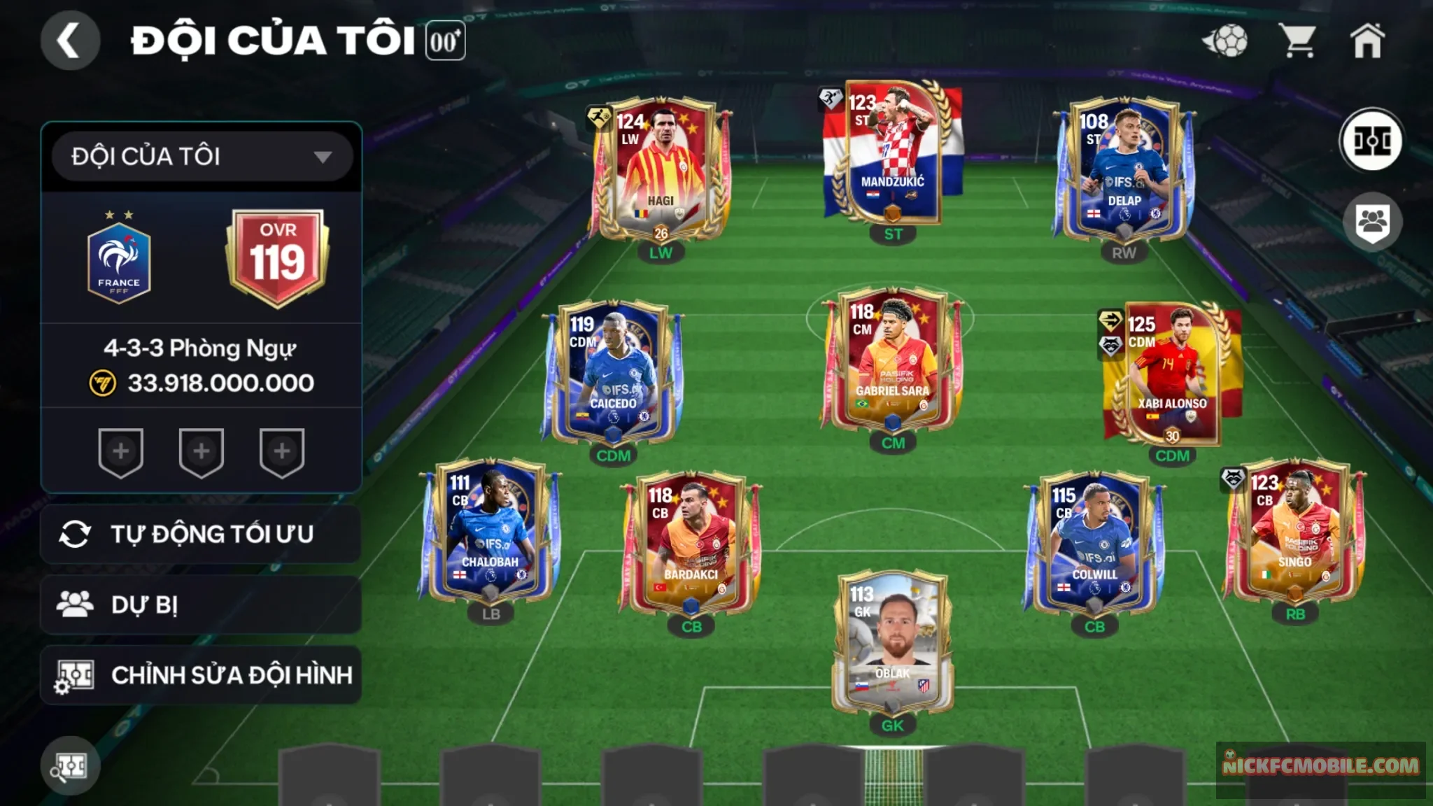 Acc ovr119 có xabi120 cực hiếm kèm hagi119 và 2cthu118