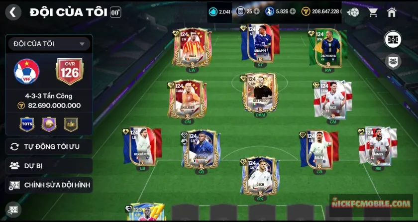 Ovr 126, 2041 mảnh, 5826 hhth
