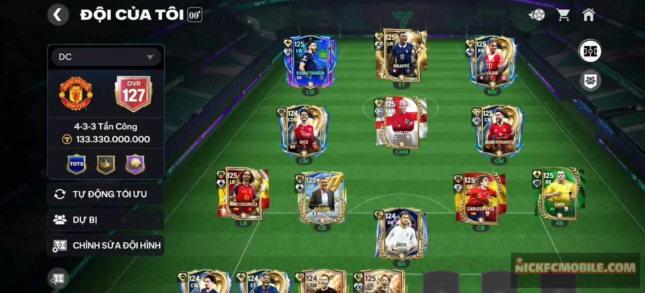 HM - OVR 127 - 10con 120 , full dàn 119 và dư hơn 17k ( về đổi thêm 120 ) + 60k hhth và 5B coin.