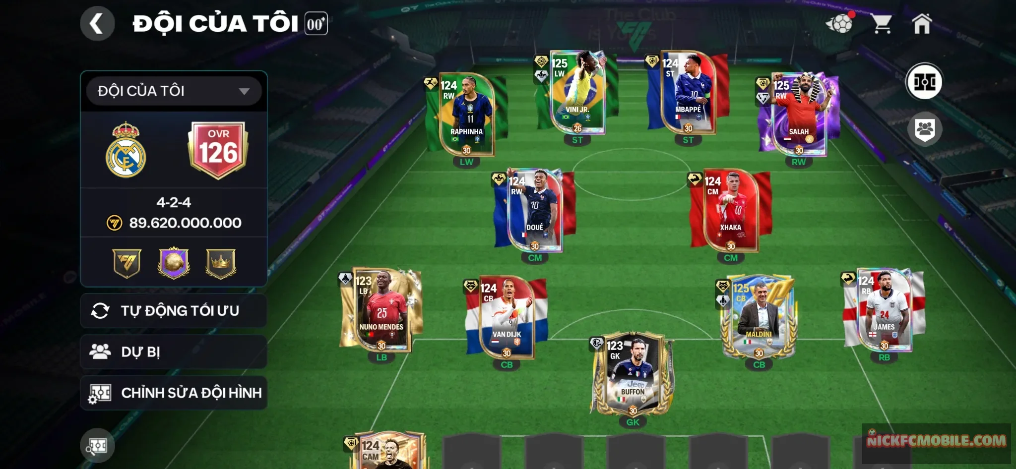 OVR 126 VINI+SALAH+MALDINI OVR 125 BAO NGON BỐ GAME HÀNG CÔNG GIÀU TỐC ĐỘ THỦ CHẮC CHO AE LEO RANK ĐÃ MỞ SỔ ĐĂNG NHẬP NHẬN VÉ CHO AE 18 LƯỢT NỮA NỔ POOL A 118+ CHO AE TEST NHÂN PHẨM