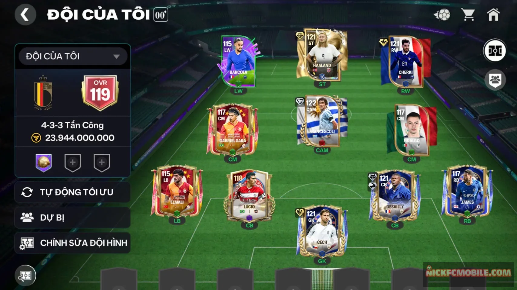 Acc ovr119 có 4cthu119 1cthu118 có playstyle cực ngon cho ae