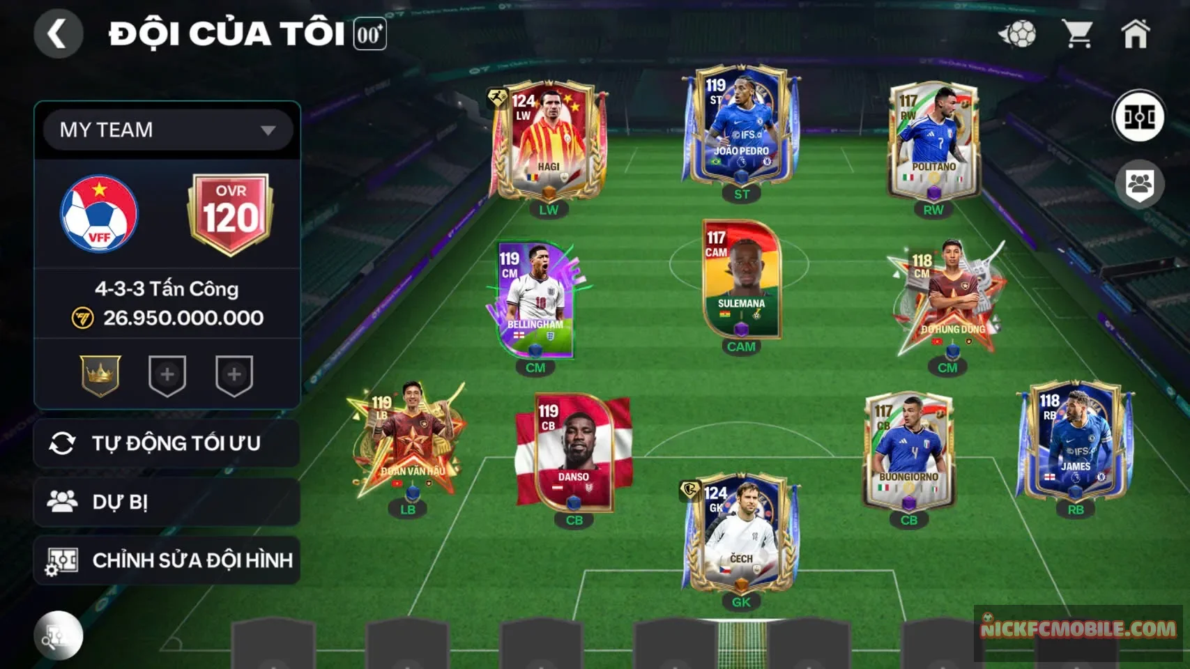 Acc ovr120 có 2cthu119 mùa mới