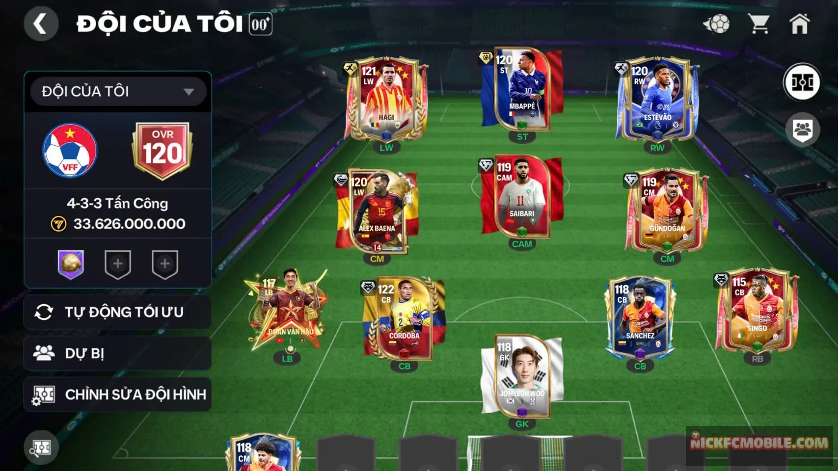 Acc ovr120 có hagi+m3p kèm 6cthu118 có playstyle cho ae
