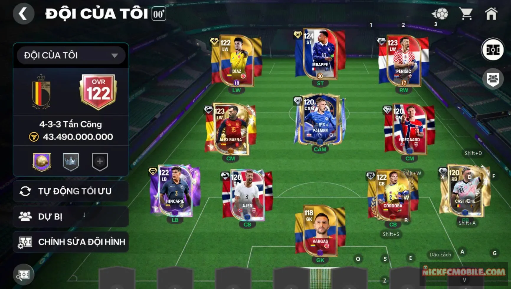 Acc ovr 122 3 cthu 119, 6 cthu 118 khung đẹp, dư 16k gems...
