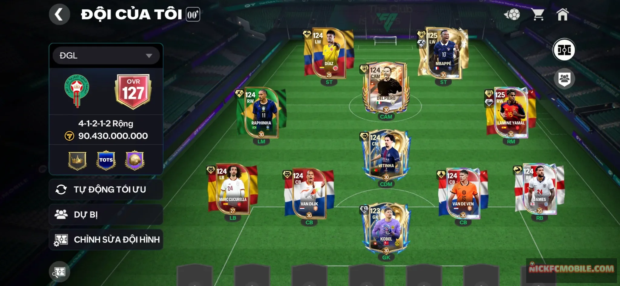 Ovr 127 2 cầu thủ 120 m3p+yamal ngon top game 8 cầu thủ 119 cho ae về cày rank leo top đã mở sổ siêu sao dư 15 vé quay cho ae về quay dư 10k thăng hạng