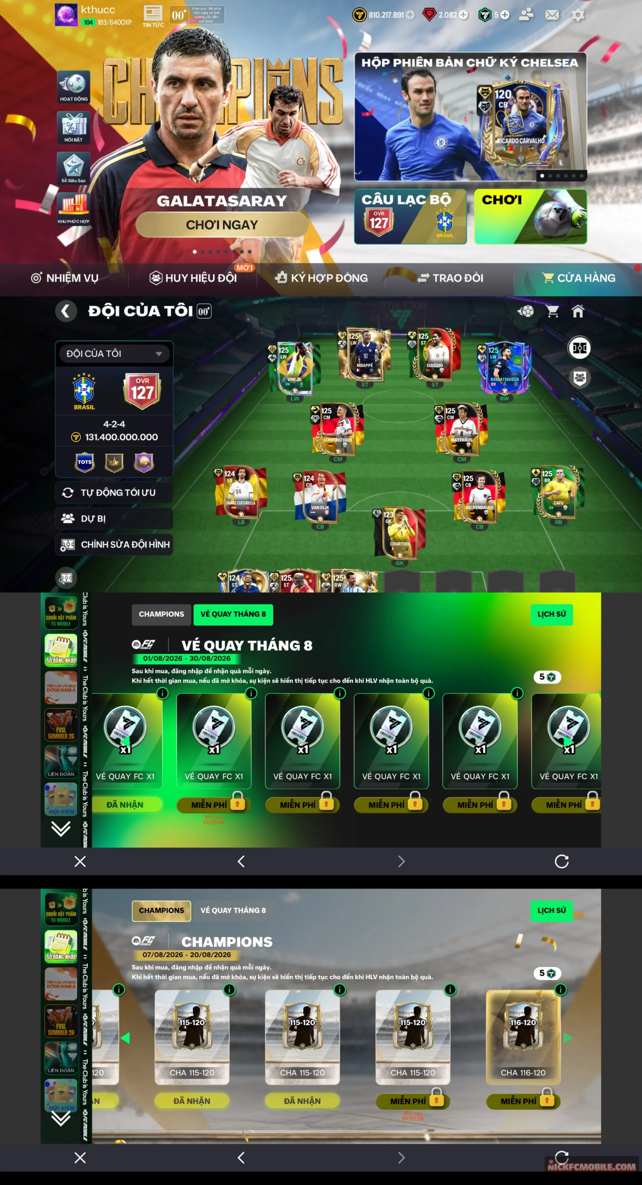 Siêu phẩm 10 con ovr 125 top game, như hình ae nhé