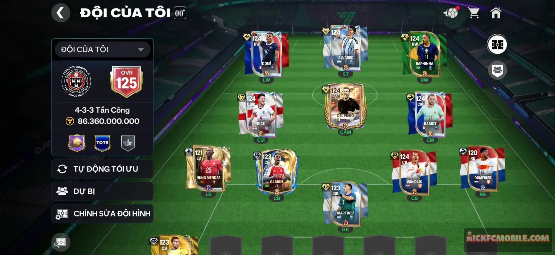 ACC OVR 125+,  8 CẦU THỦ 119, 3 CẦU THỦ 118, RANK CHƯA ĐÁ CHO AE CÀY LẤY THĂNG HẠNG VÀ GEMS