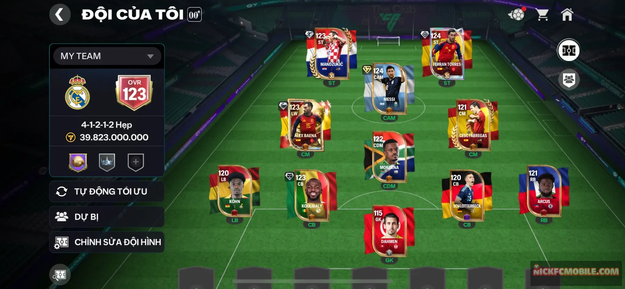 Ovr123 - Goat Messi TWG 119 + khung ổn + dư 2k1 mảnh