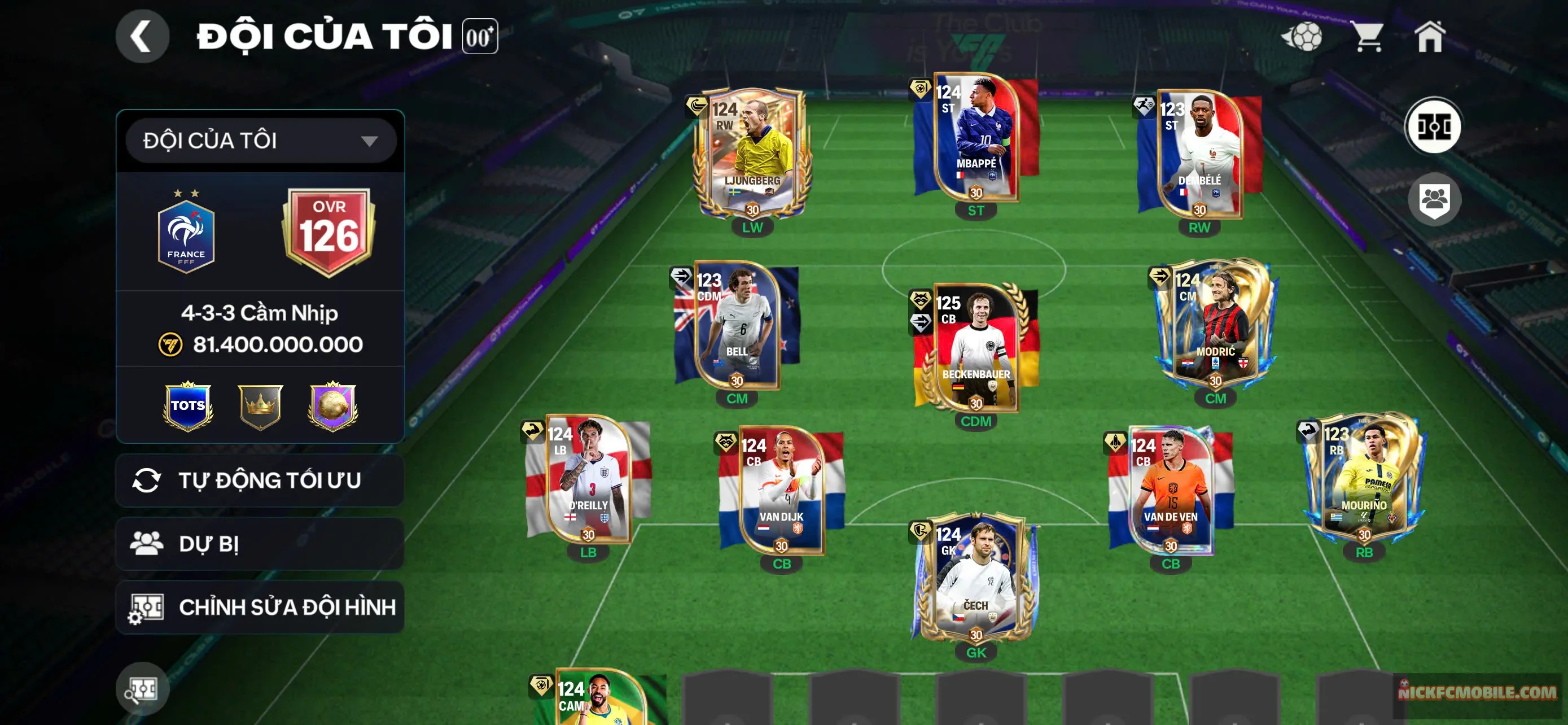 Ms439 Ovr 126 cực ngon, Beckenbauer ovr 125 xịn