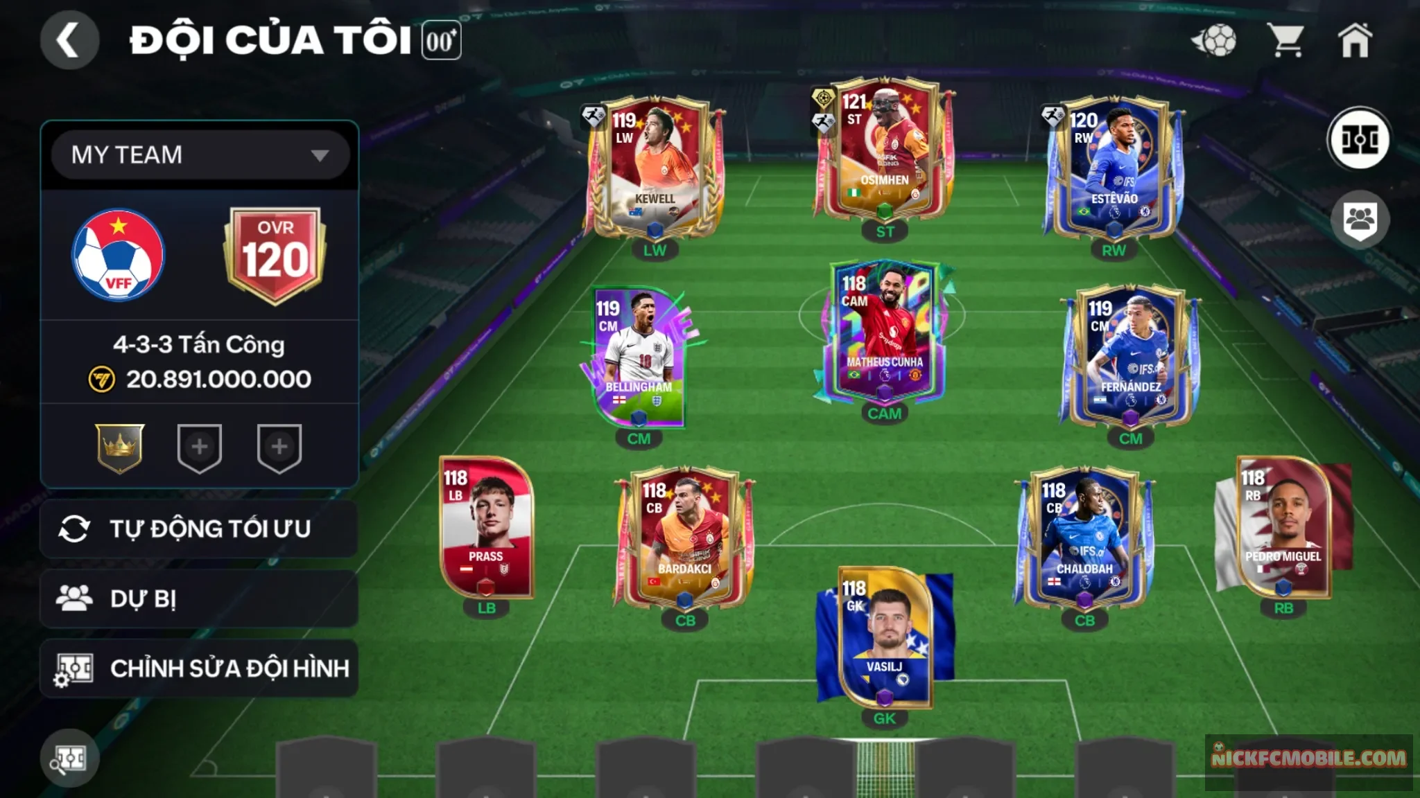 Acc ovr120 có cthu120 mùa mới kèm 2cthu118