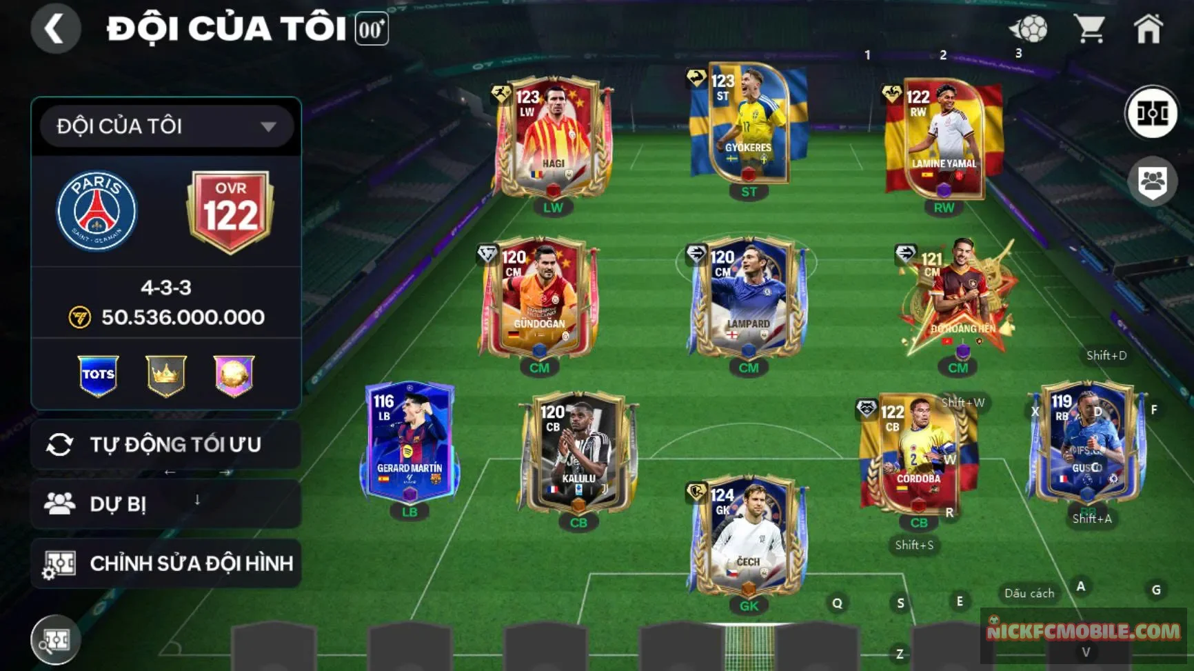 Acc ovr 120 hàng công mảnh 4 cthu 119 (yamal, hagi, cech,...), khung đẹp....