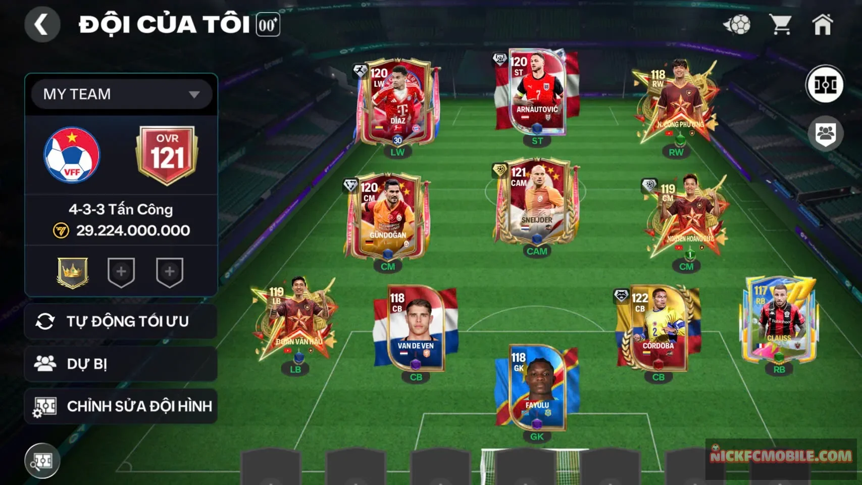 Acc ovr121 có 1cthu119 4cthu118 kèm 2k6 hh trao đổi