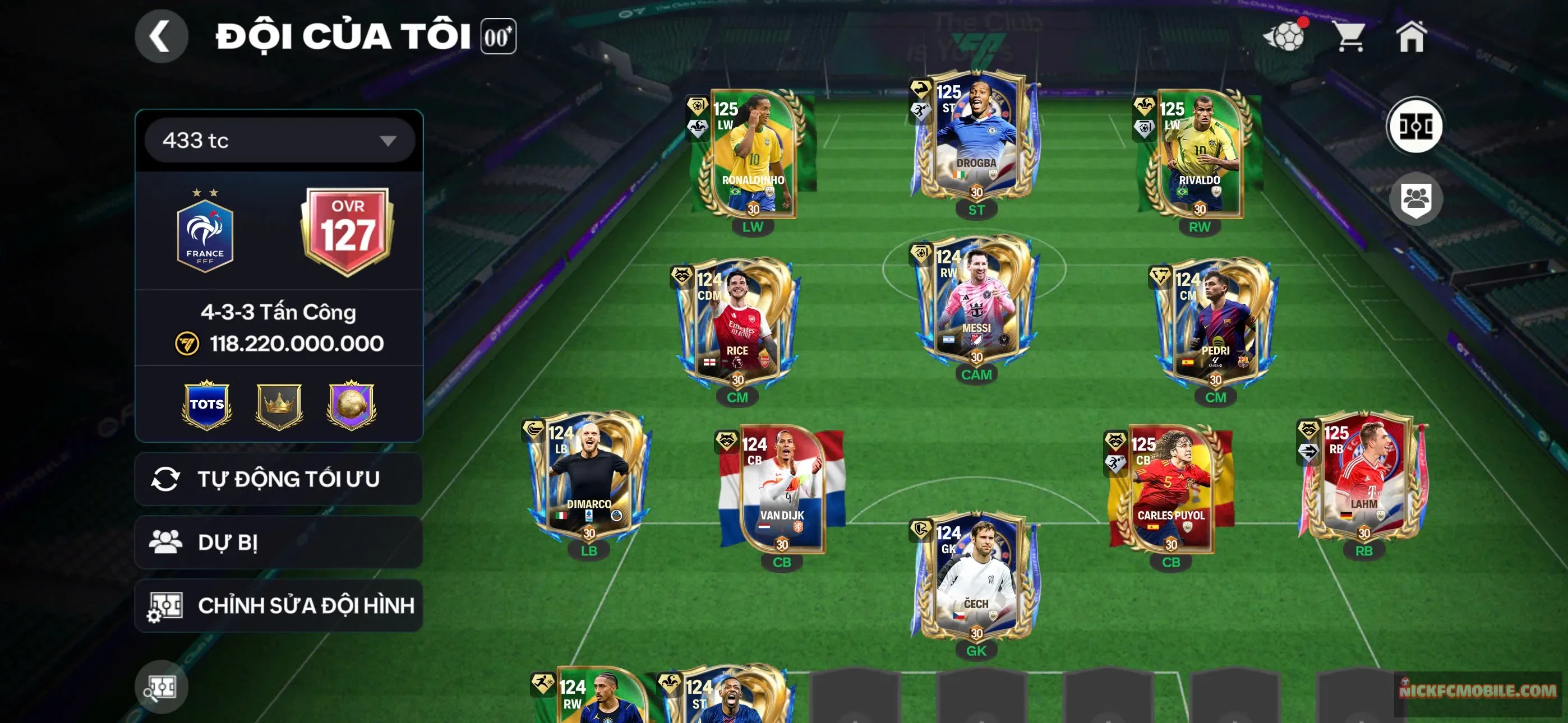 Drogba ( bán được hơn 20B coin ) , dư 122 vé quay + 290k ruby. GARENA TTT