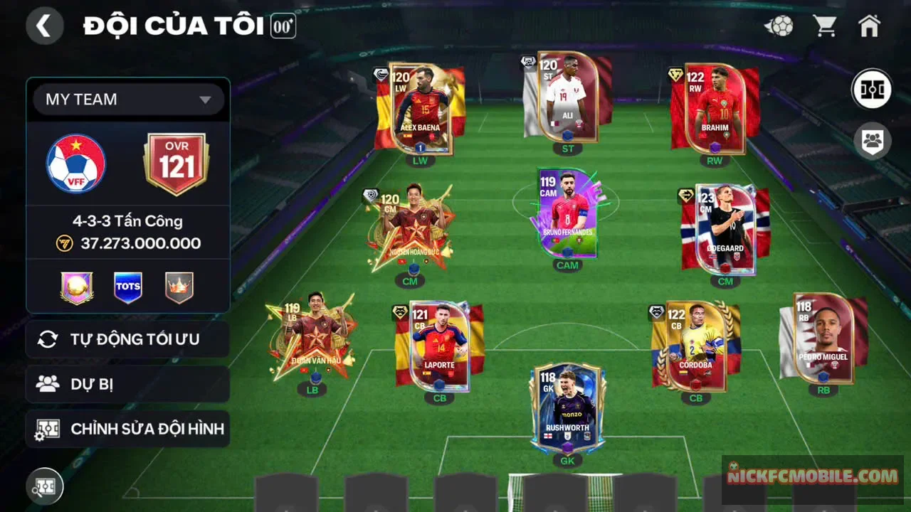 Ms206 Acc ovr121 có 3cthu119 4cthu118