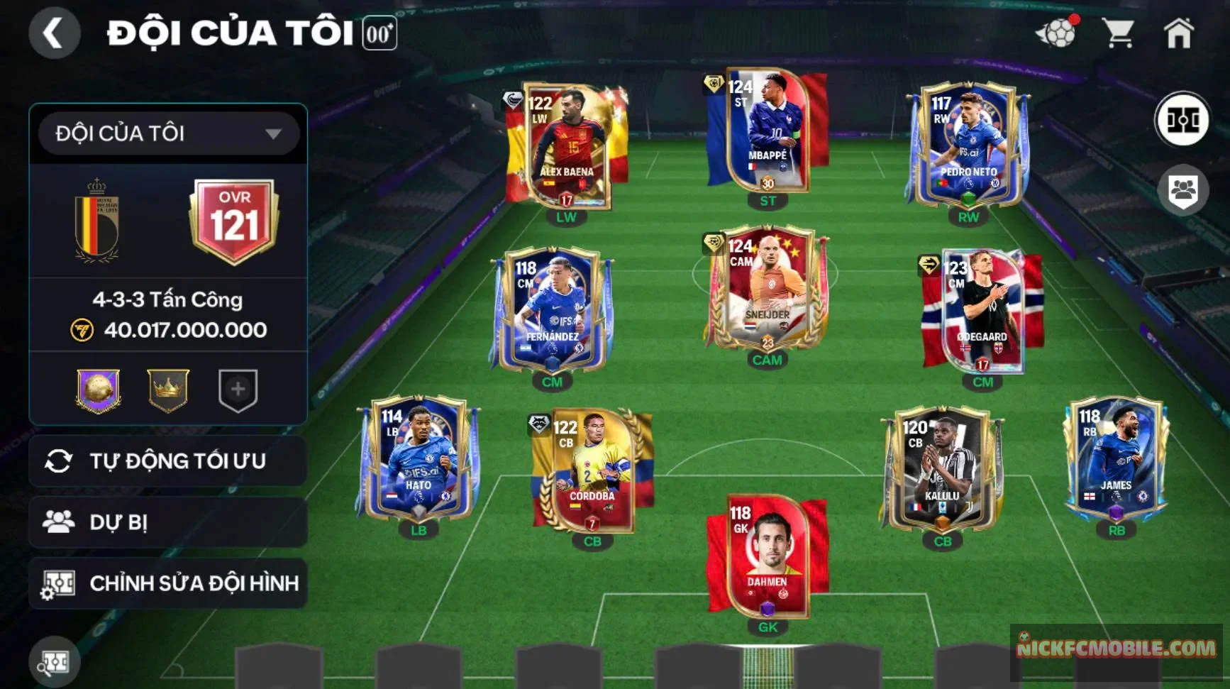 Acc ovr 121 3 cthu 119 (m3p, snider, odergar), dư 2700 mảnh trao đổi...