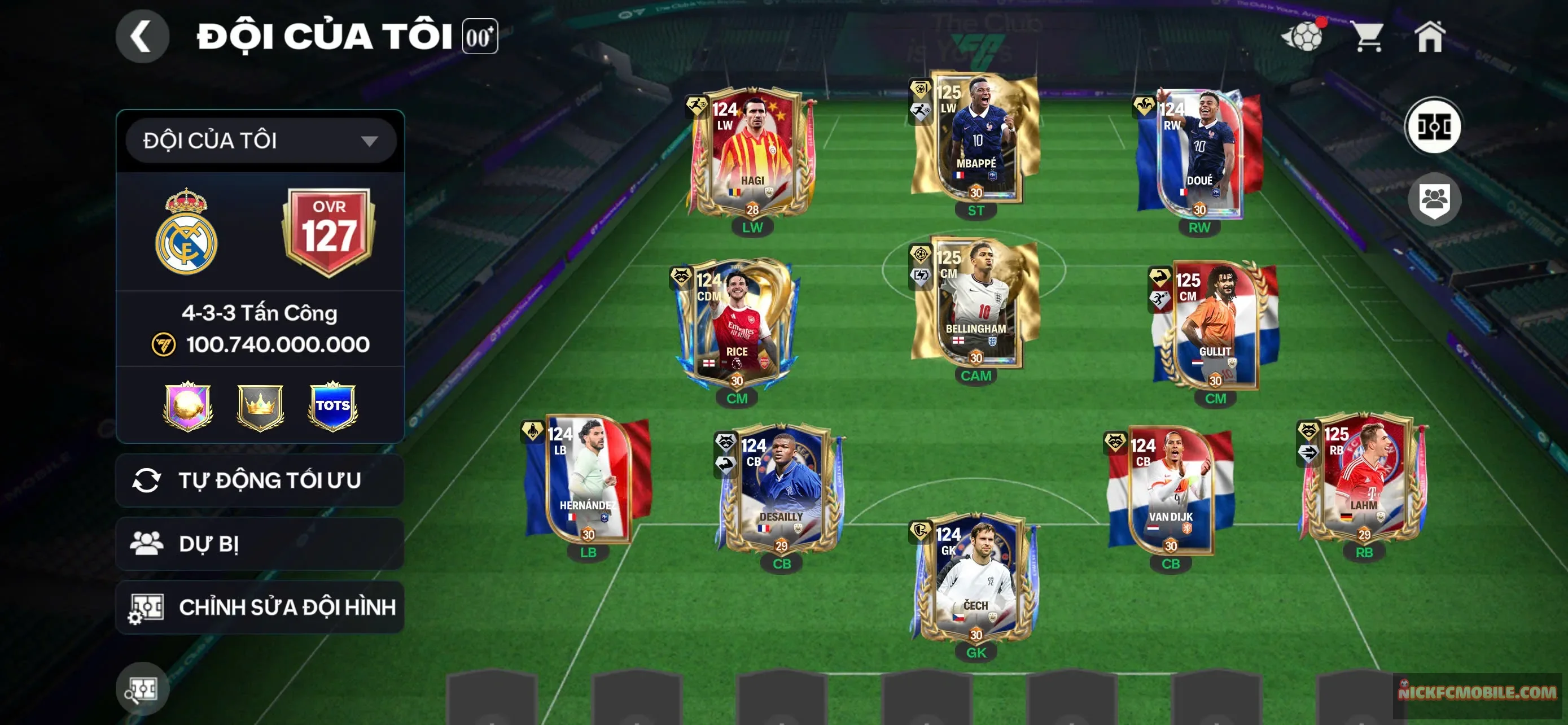 LL - OVR 127 - 4 con 120 ,dư 14k6 hh, đã mở sổ vé , Rank cao. GRN TTT