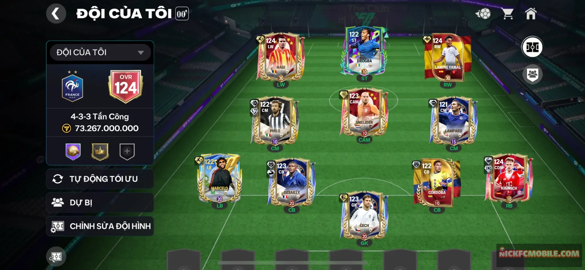 Ovr124 - 8 cầu thủ 119 siêu chất lượng + dư 1k3 mảnh siêu sao